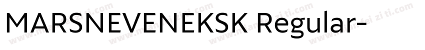 MARSNEVENEKSK Regular字体转换